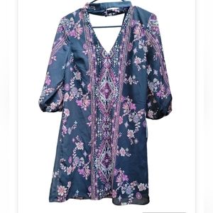BCX Mini Dress Floral Print Size Small NWT
